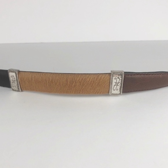 Brighton multicolored pony hair western belt 28 - Picture 7 of 12